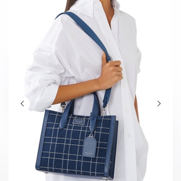 kate spade Handbags - Kate Spade small manhattan denim & leather tote